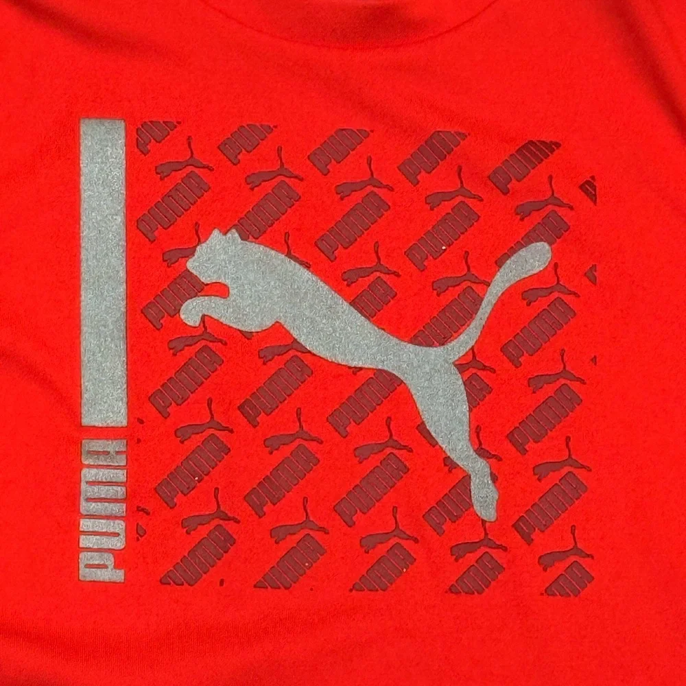 Puma dri fit style red/gray shorts athletic outfit - Picture 4 of 5